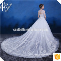 2016 Chic High Quality Elegant See Through Back Pure White Wedding Dress Lace Wedding Gowns